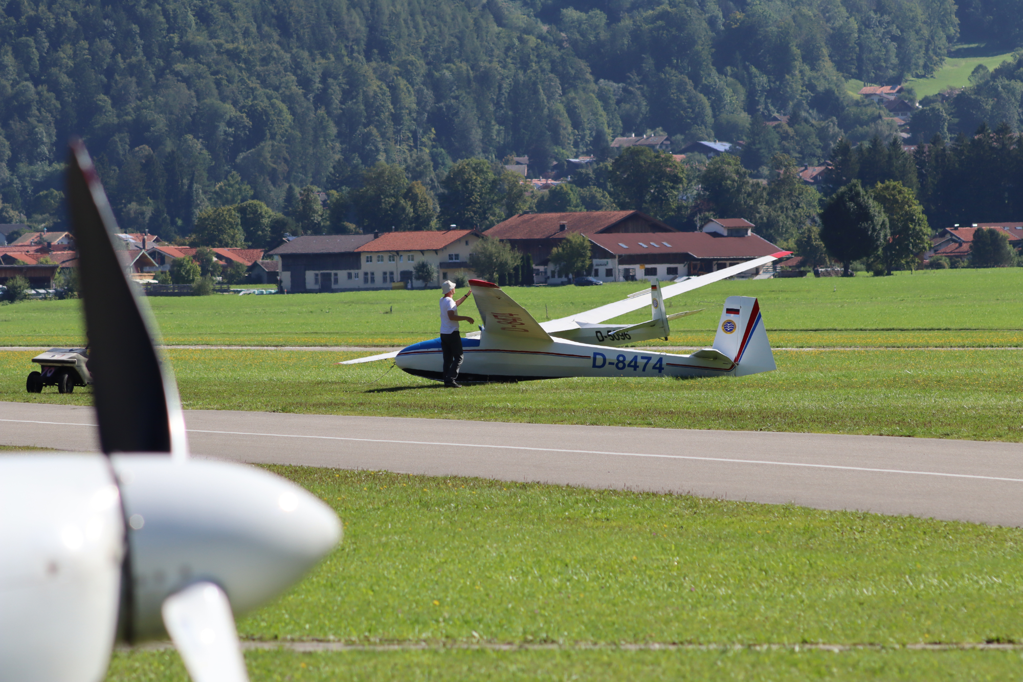 Im Hintergrund Unterwössen